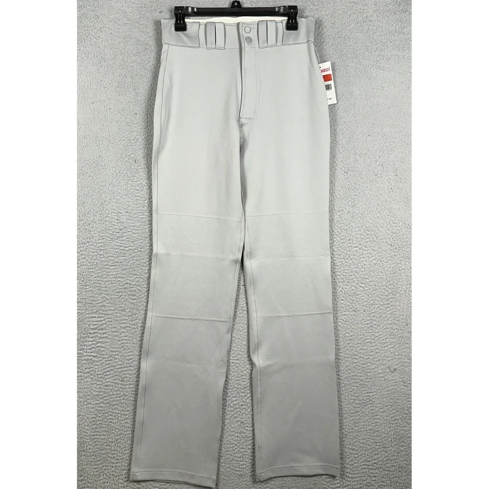 NEW Marucci Baseball Pants Mens Small Grey Performance Athletic Tapered Stretch